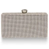 Whiting & Davis Olivia Crystal Top Minaudiere In Silver