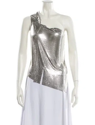 Pre-owned Whiting & Davis One-shoulder Sleeveless Top In Multi