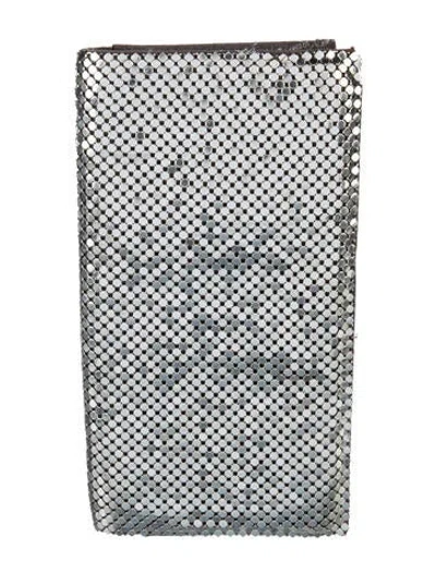 Pre-owned Whiting & Davis Printed Bifold Wallet In Silver