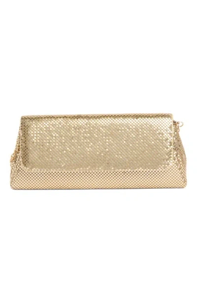 Whiting & Davis Romy Clutch In Gold