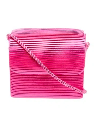 Pre-owned Whiting & Davis Satin Clutch In Pink