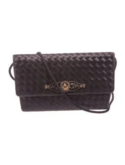 Pre-owned Whiting & Davis Satin Shoulder Bag In Brown