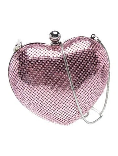 Pre-owned Whiting & Davis Sequins Clutch W/ Tags In Pink