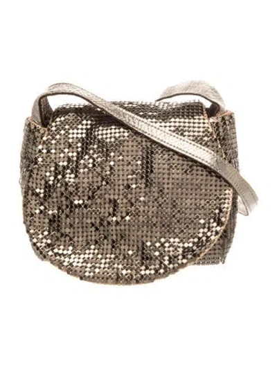 Pre-owned Whiting & Davis Sequins Crossbody Bag In Neutrals