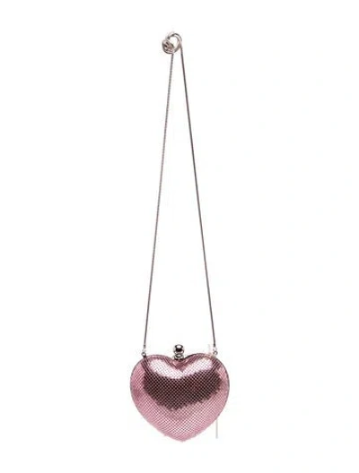 Pre-owned Whiting & Davis Sequins Evening Bag W/ Tags In Pink/silver
