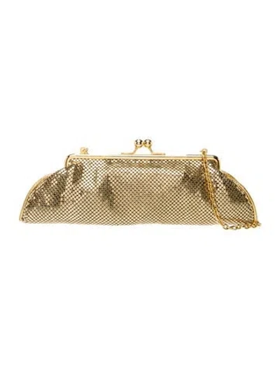 Pre-owned Whiting & Davis Sequins Minaudière In Gold
