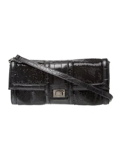 Pre-owned Whiting & Davis Sequins Shoulder Bag In Black