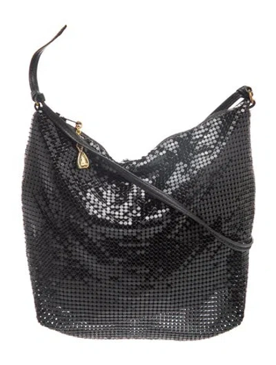 Pre-owned Whiting & Davis Sequins Shoulder Bag In Black
