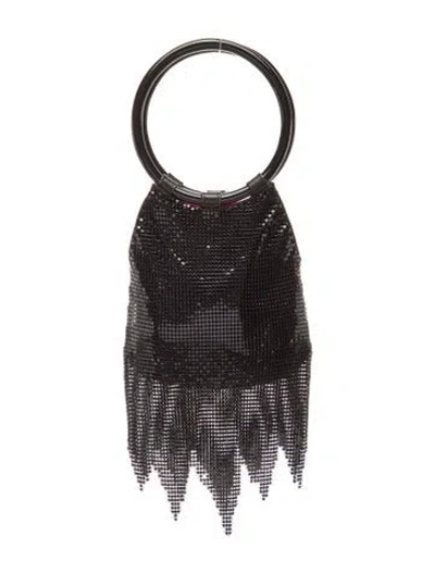 Pre-owned Whiting & Davis Sequins Top Handle Bag In Black