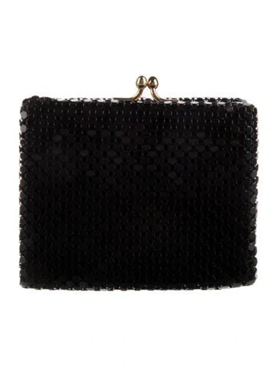 Pre-owned Whiting & Davis Sequins Wallet In Black