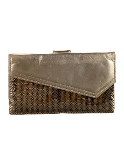 Pre-owned Whiting & Davis Sequins Wallet In Gold