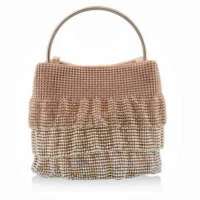 Whiting & Davis Soleil Ruffle Bucket In Gold