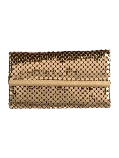 Pre-owned Whiting & Davis Travel Change Purse In Gold