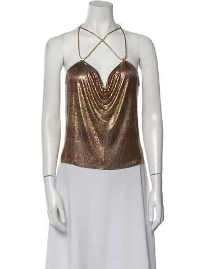 Pre-owned Whiting & Davis Vintage Late 1970's - Early 1980's Top In Gold