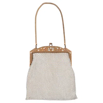 Pre-owned Whiting & Davis White Metal Mesh Purse