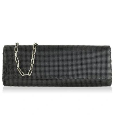 Whiting & Davis Zoe Baguette Clutch In Black