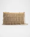 Whiting & Davis Evening Mesh Chain Shoulder Bag In Gold Crystal