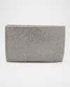 Whiting & Davis Lainey Mesh Brass Clutch Bag In Pewter
