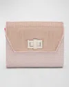Whiting & Davis Mesh Crystal Evening Clutch Bag In Pink