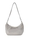 Whiting & Davis Women's Bianca Studded Shoulder Bag In Pewter