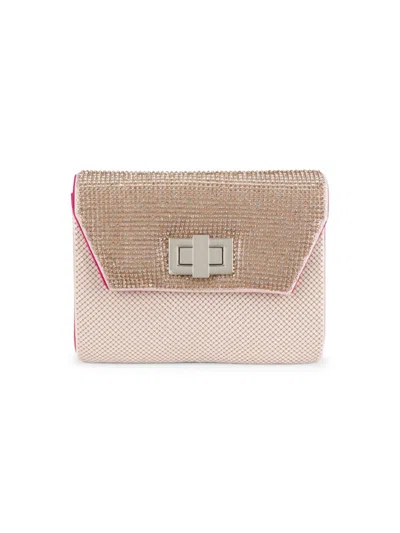 Whiting & Davis Women's Camelia Mesh Clutch In Pewter Pink