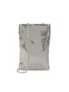 Whiting & Davis Women's Embellished Pouch In Pewter