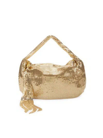 Whiting & Davis Women's Mini Studded Hobo Bag In Gold