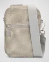 Whiting & Davis Zip Crystal Crossbody Bag In Pewter - Crystal