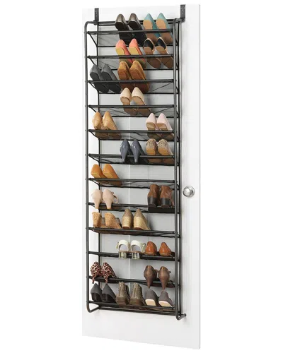 Whitmor 36-pair Over-the-door Shoe Rack In Black