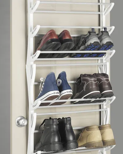 Whitmor 36-pair Over The Door Shoe Rack In White