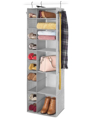 Whitmor Hanging Shoe & Sweater Organizer In Gray