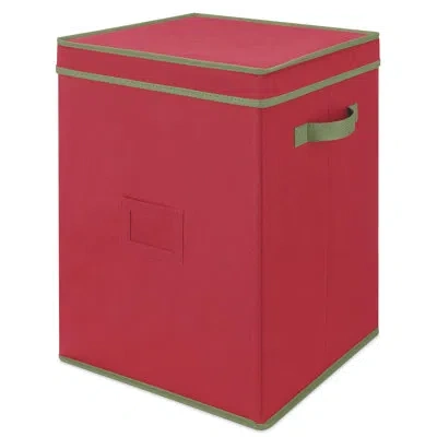 Whitmor Holiday 9-section Figurine Storage - Red W/ Trim