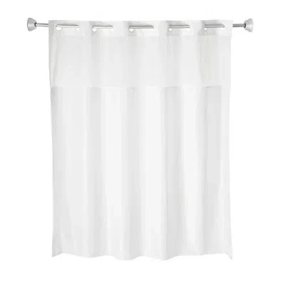 Whitmor Hook Free Shower Curtain-71x77 In White
