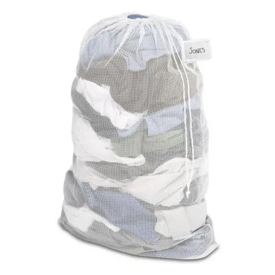 Whitmor Mesh Laundry Bag With Id Tag - White