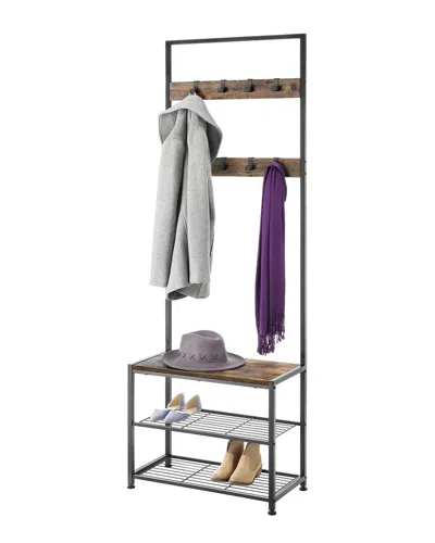 Whitmor Modern Industrial Entryway Tower In Brown