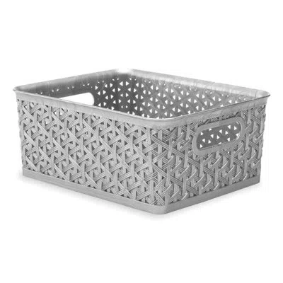 Whitmor Resin Form Half Basket In Silver
