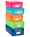 Whitmor Set Of 5 Plastic Storage Boxes
