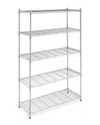 Whitmor Supreme Large 5-tier Shelving Center In Silver