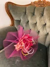 Whittall And Shon Fascinator Hats In Fuschia, Pink, Yellow Fascinator In Multi