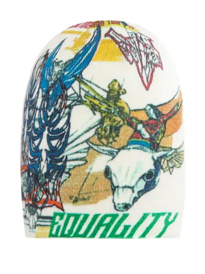 Who Decides War Americana Printed Beanie Hat In Multi