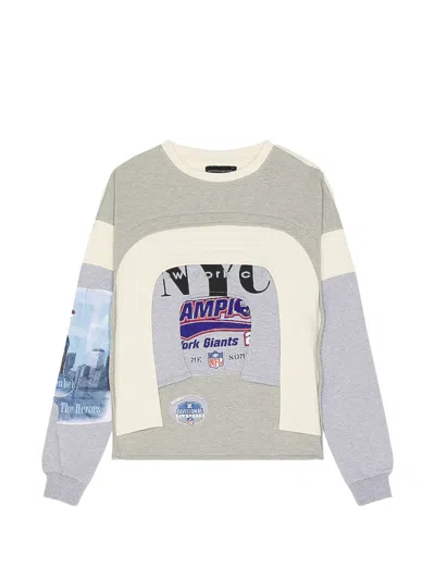 Who Decides War Arched Collage Crew-neck Sweatshirt In Gray
