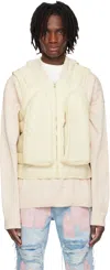 Who Decides War Beige Organza Bullet Point Vest In Tan