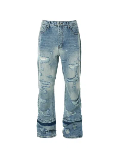Who Decides War Belt-loop Distressed Jeans In Blue
