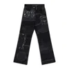 Who Decides War Black Boro Grid Straight Jeans In Black