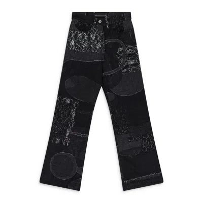 WHO DECIDES WAR BLACK BORO GRID STRAIGHT JEANS