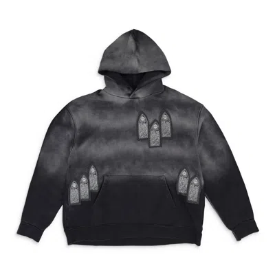 Who Decides War Black Faded Pullover Hoodie In Gray