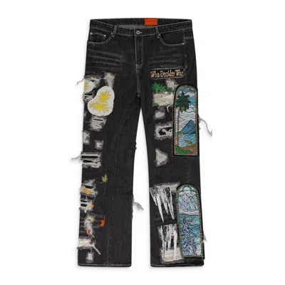 Who Decides War Black Four Seasons Fusion Straight-fit Jeans