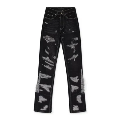 Who Decides War Black Gnarly Straight-fit Jeans