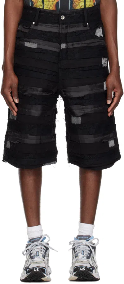 Who Decides War Black Interwoven Shorts In Coal