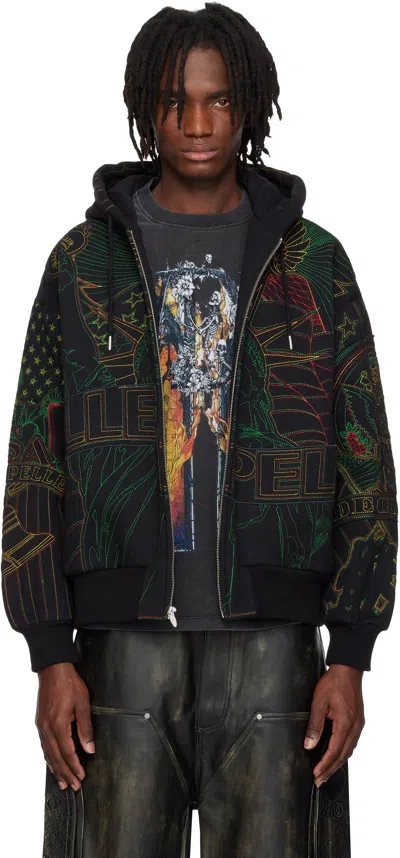 Who Decides War Black Pelle Pelle Edition Monument Hoodie In Multi